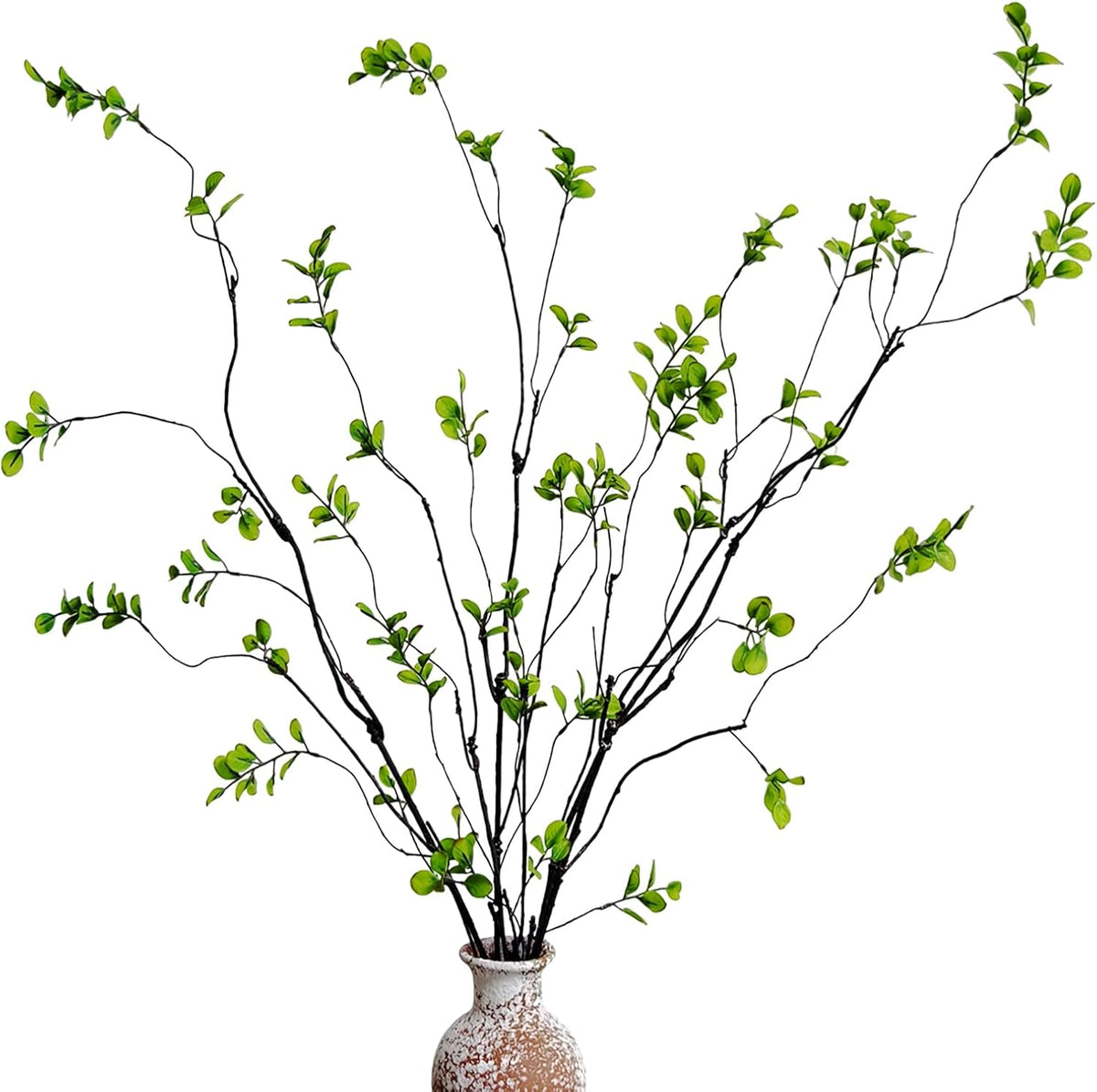 4 Pcs Artificial Ficus Branches Faux Eucalyptus Stems Fake Plants Indoor