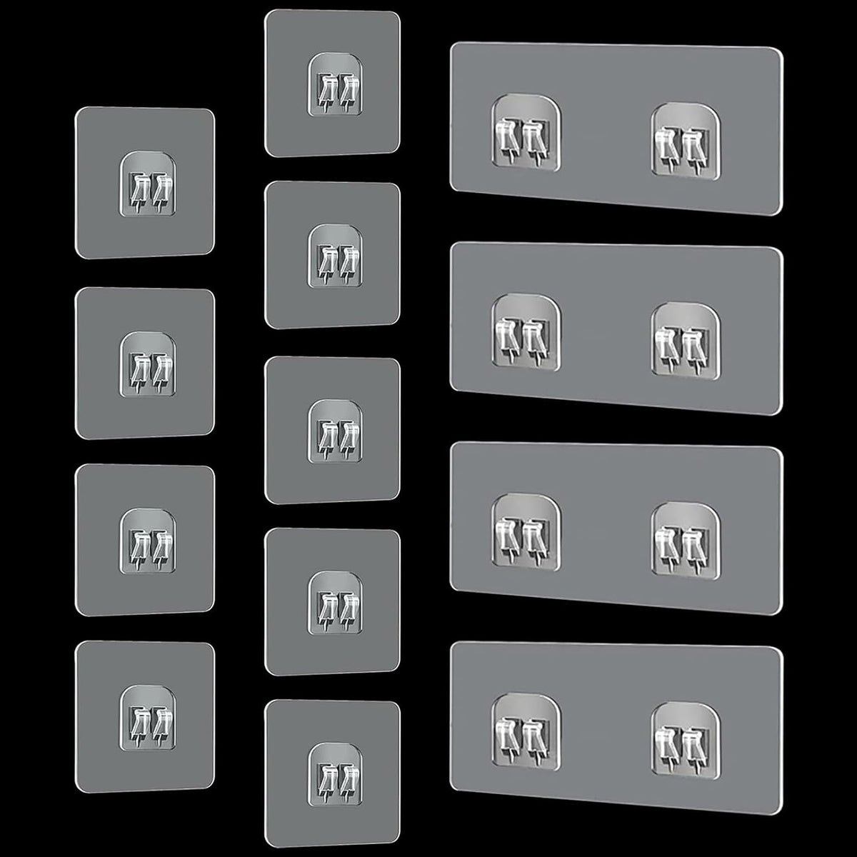 Shower Caddy Adhesive Replacement Sticker,Self-Adhesive Pads for Metal Wire Basket, Holder, No Drilling Hook for Bathroom Kitchen Organizer, mix - 13 PCS