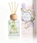 Reed Diffuser Set, 3.4 fl oz - Refreshing Scented Oil Diffuser with Sticks, Earl Grey Woods Bathroom Scent Diffuser, Home Fragrance for Bedroom, Living Room, Bathroom Shelf Decor
