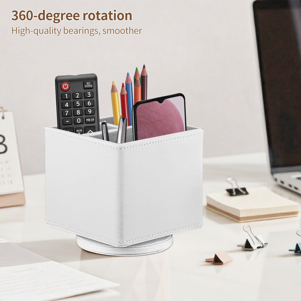 360° Spinning TV Remote Control Holder,Pen Caddy/Cup,Art Supplies Organizer