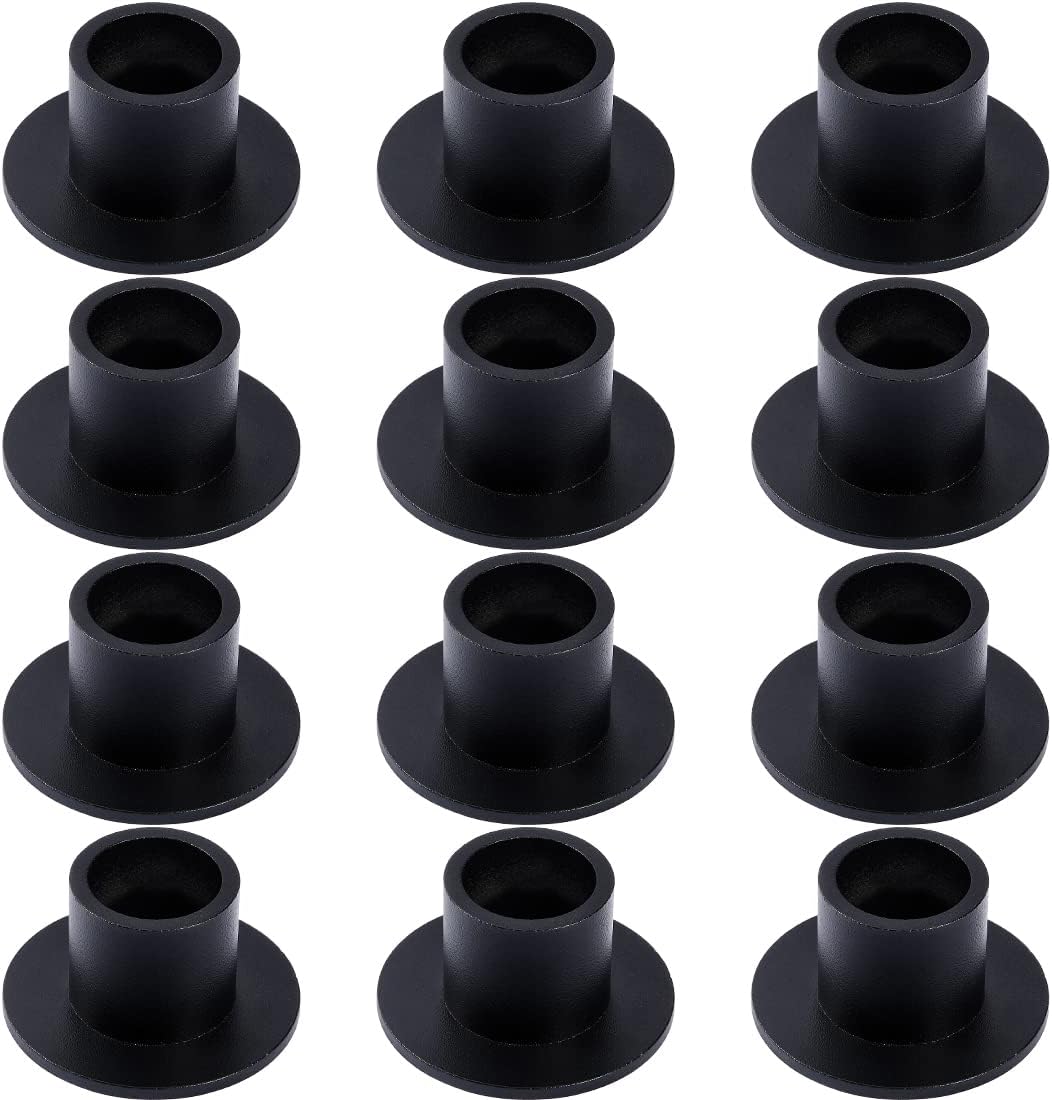 12PCS Matte Black Iron Taper Candle Holders, Standard Fit, Table Decor