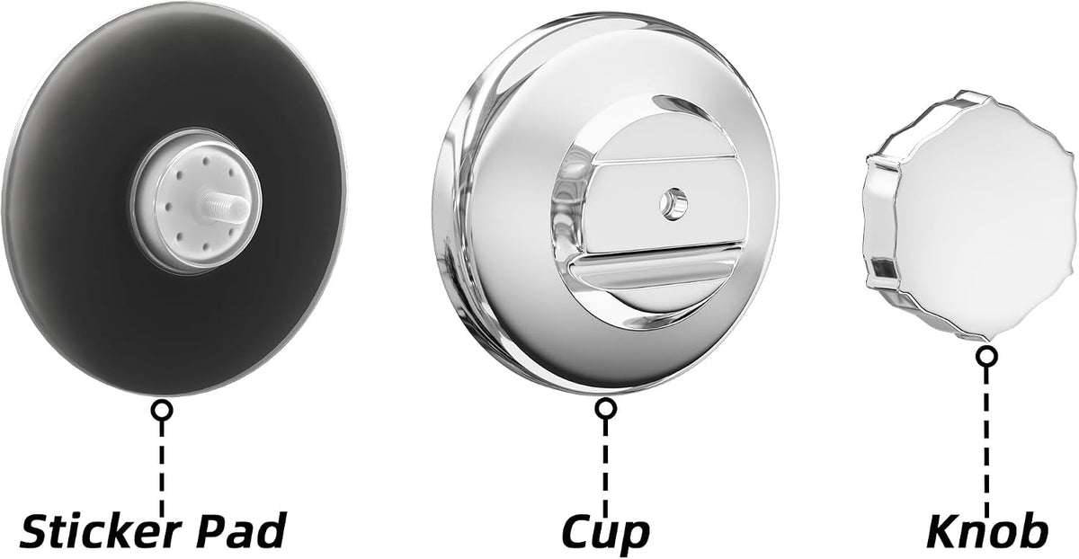 SANNO Powerful Vacuum Suction Cups replacement for Shower Caddy, Sope dish,Double Hooks- Set of 2