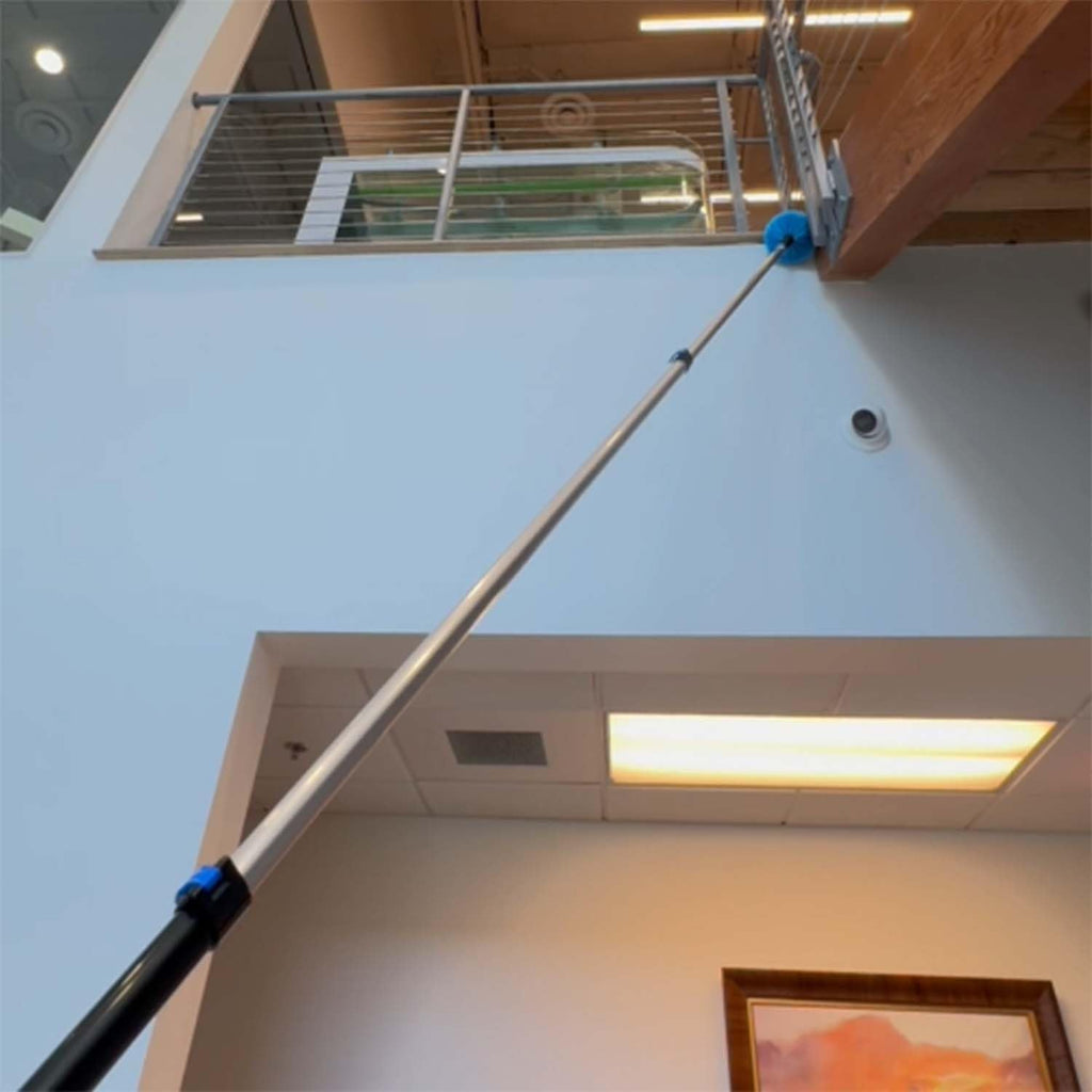 20ft 2 Cobweb Dusters, 12ft Extension Pole, High Ceiling Cleaning Tool