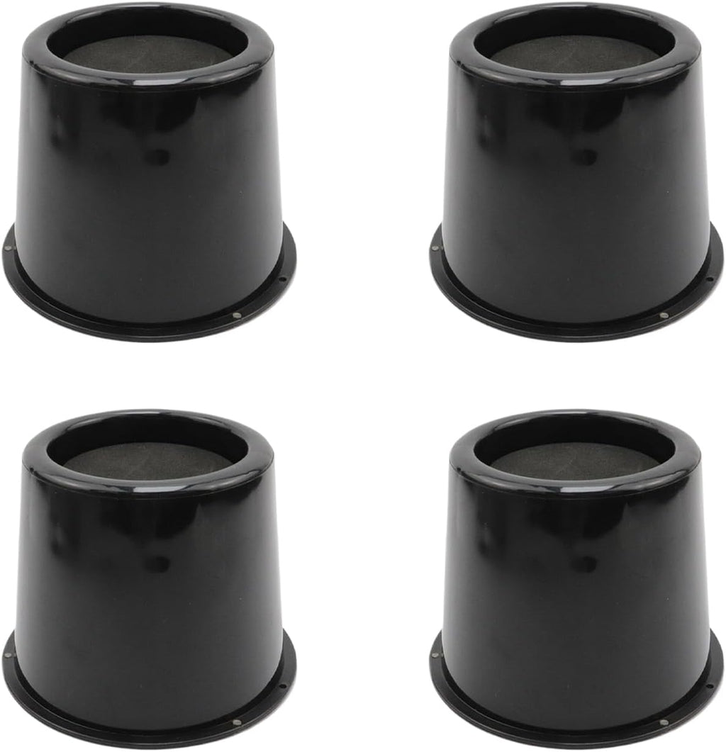 4 Inch Round Bed Risers for Chair,Desk,Sofa, Black 4 Pack