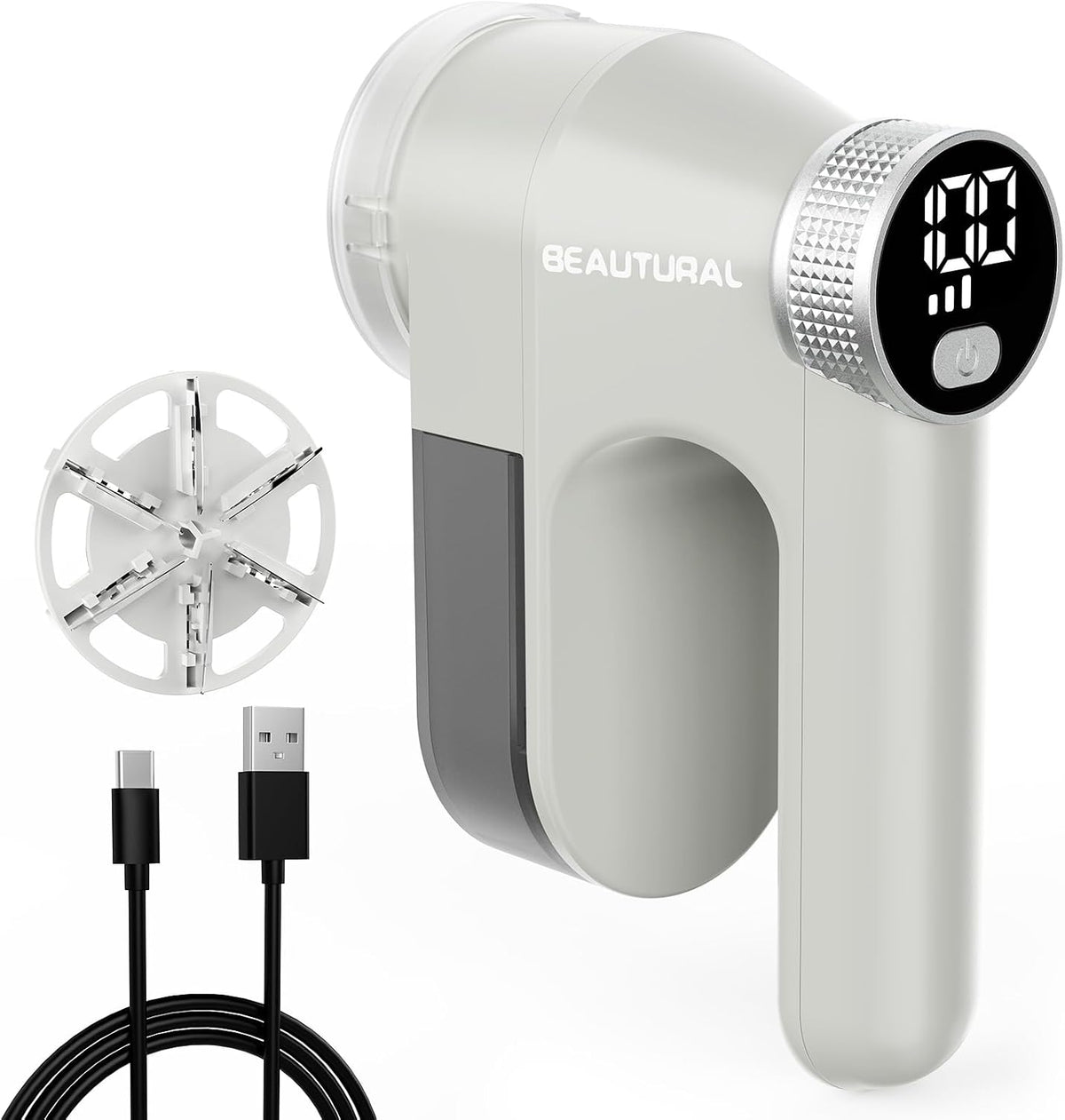 BEAUTURAL Fabric Shaver and Lint Remover, Rechargeable Sweater Defuzzer