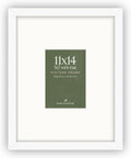 Americanflat 11x14 Picture Frame - Matted to 5x7 - Engineered Wood - White