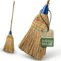 EcoMade Corn Broom Handmade - 56 Inch Heavy Duty Natural Straw