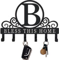 Personalized Metal Letter B Key Holder for Wall, Monogram Coat Rack Wall Mount, Key Hooks Perfect for Bathroom, Living Room, Kitchen, Office Ideal Wedding, Anniversary, Housewarming Gift