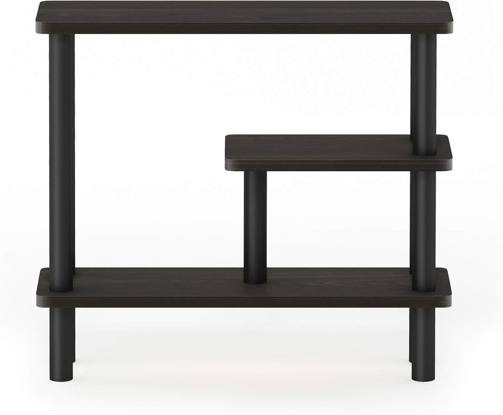 Furinno Turn-N-Tube Slim Space Saving Storage Rack, Espresso/Black