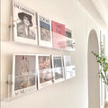 DuvinDD 2 Pack Acrylic Magazine Holder Rack Wall Mount 24 inch