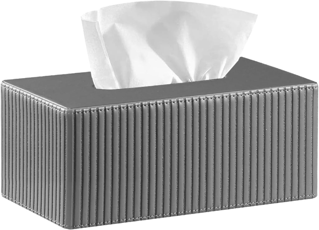 Large Tissue Box Cover Rectangular with Bottom Belt, Fits 180-Count Kleenex