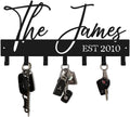 Customized Meaningful Phrase Key Hooks for Wall Decoration,Delicate Fashion Black Metal Key Holder Wall Mount,Modern Key Hanger for Hallway,Entryway,Office