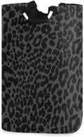 ALAZA Large Laundry Basket Snow Leopard Print Cheetah Gray Laundry Bag Hamper Collapsible Oxford Cloth Stylish Home Storage Bin with Handles, 22.7 Inch