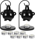 2 Pcs Halloween Wax Melt Warmer, Witch Hanging Cauldron Oil Burner