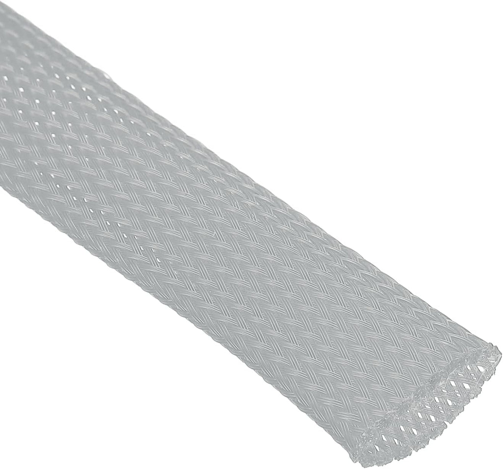 uxcell Expandable Sleeving,1-inch 25ft Cable Sleeve, Gray
