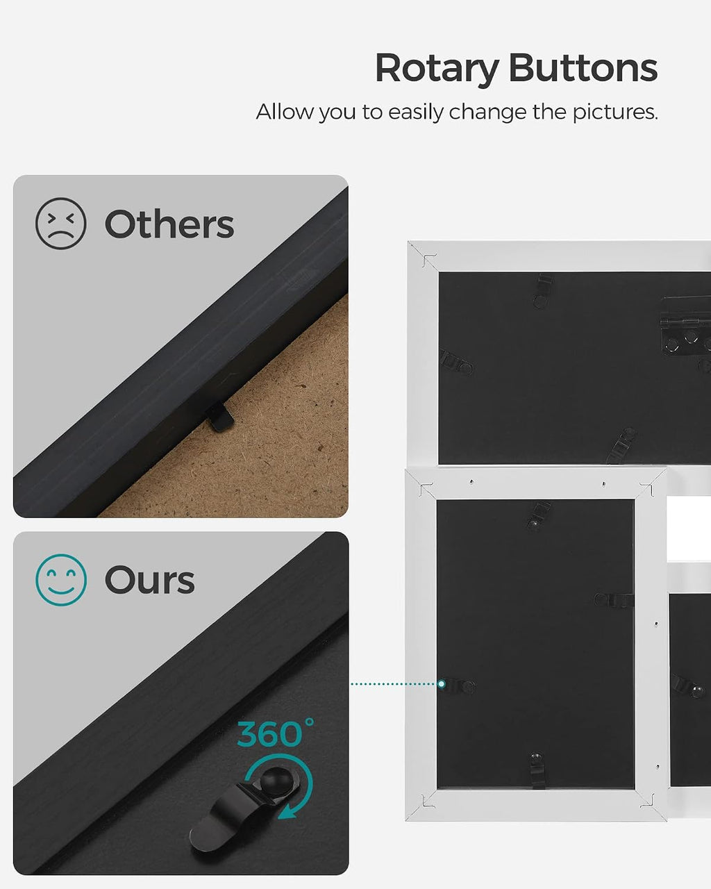 SONGMICS Picture Frames Collage Wall Decor, No Assembly Required