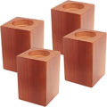 Wood Bed Risers, Furniture Risers-Heights 4.5 Inch Heavy Duty Risers Brown