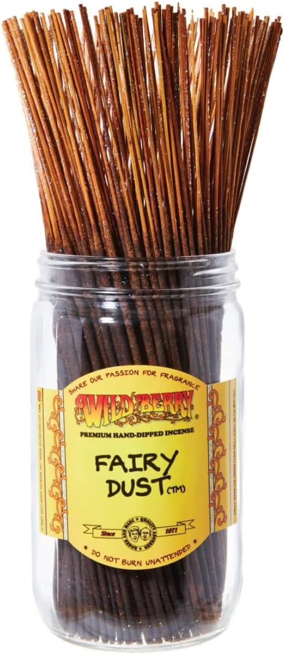 Wild Berry Fairy Dust 11-Inch Incense Sticks, Hand Dipped, 100 Count