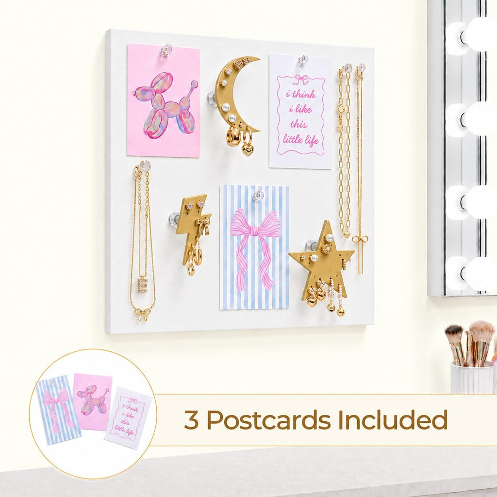 Magnetic Wall Mounted Jewelry Organizer | Hanging Jewelry Storage | Preppy Jewelry Holder For The Wall | Trendy Jewelry Storage Solutions For Girls & Young Adults