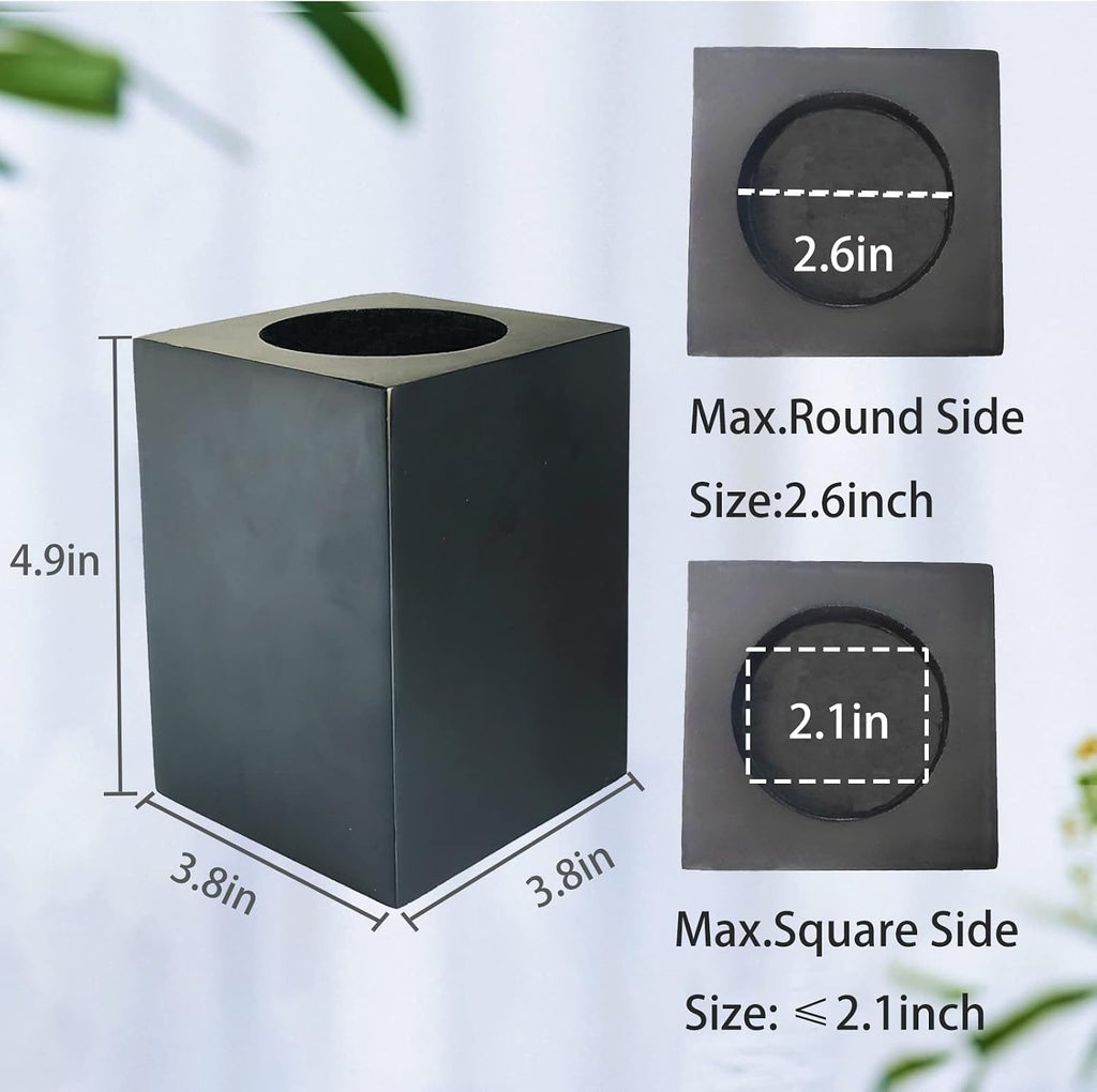 Wood Bed Risers, Furniture Risers-Heights 4.5 Inch Heavy Duty Risers Black