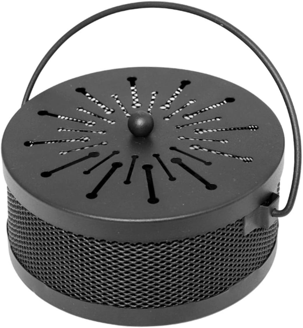 A&M Tech Black Mosquito Coil Holder Incense Coil Burner Indoor Outdoor Camping Use Portable Mosquito Repellent Coil Holder Incense Burner Holder 6.2 Inches Diameter