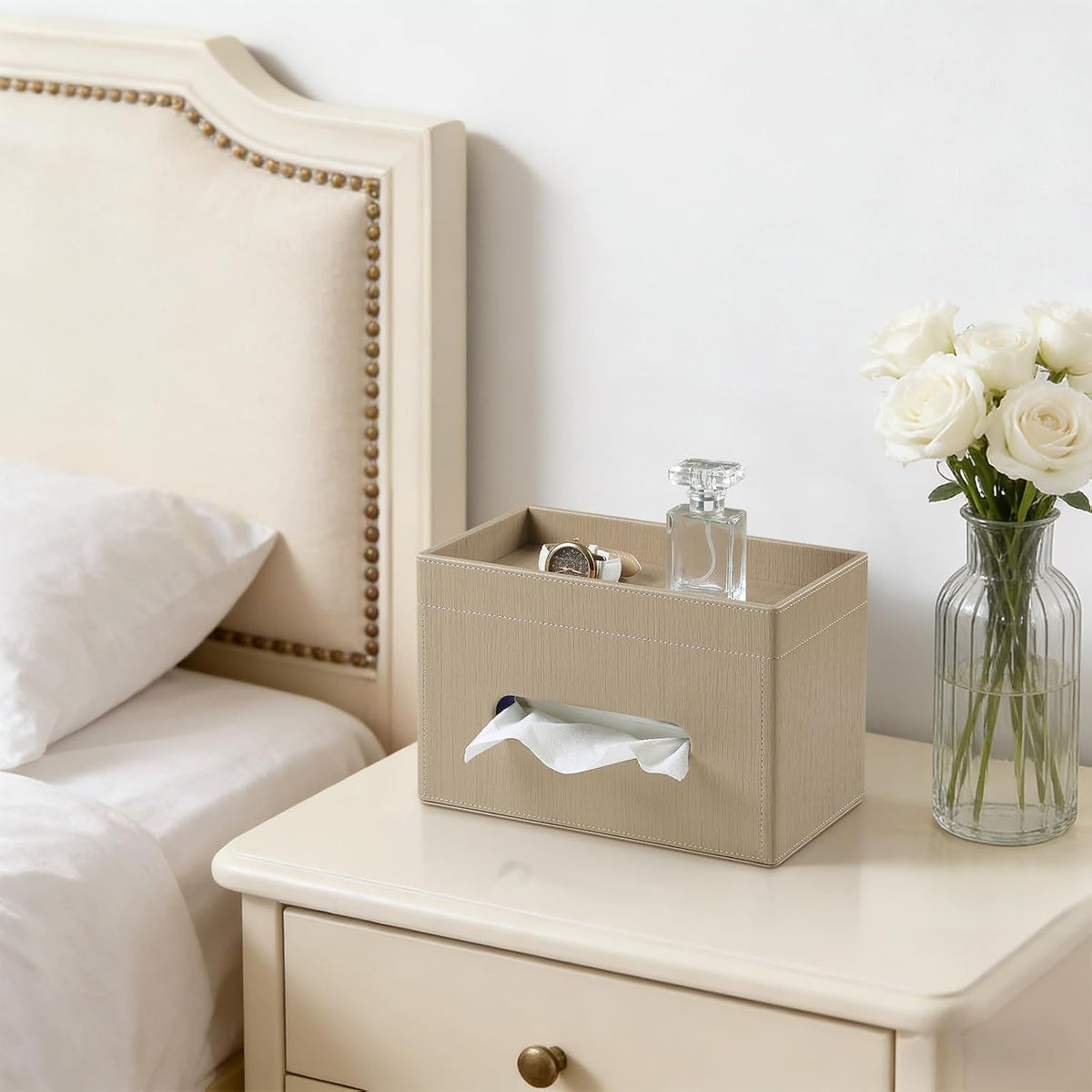 Plus Size Tissue Box Cover, Rectangle Tissue Box Organizer, Wood