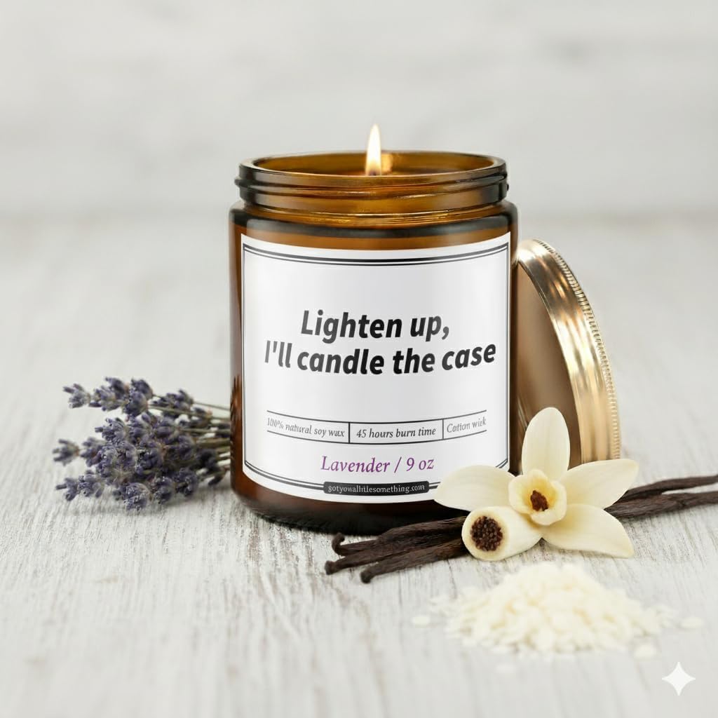 Lawyer Gifts for Women – Lavender Scented Candle | Funny Birthday Candle for Lawyer, Law School Graduation, Bar Exam, Presents for Attorney, Office Desk Present - Law Gifts for Appreciation, Christmas