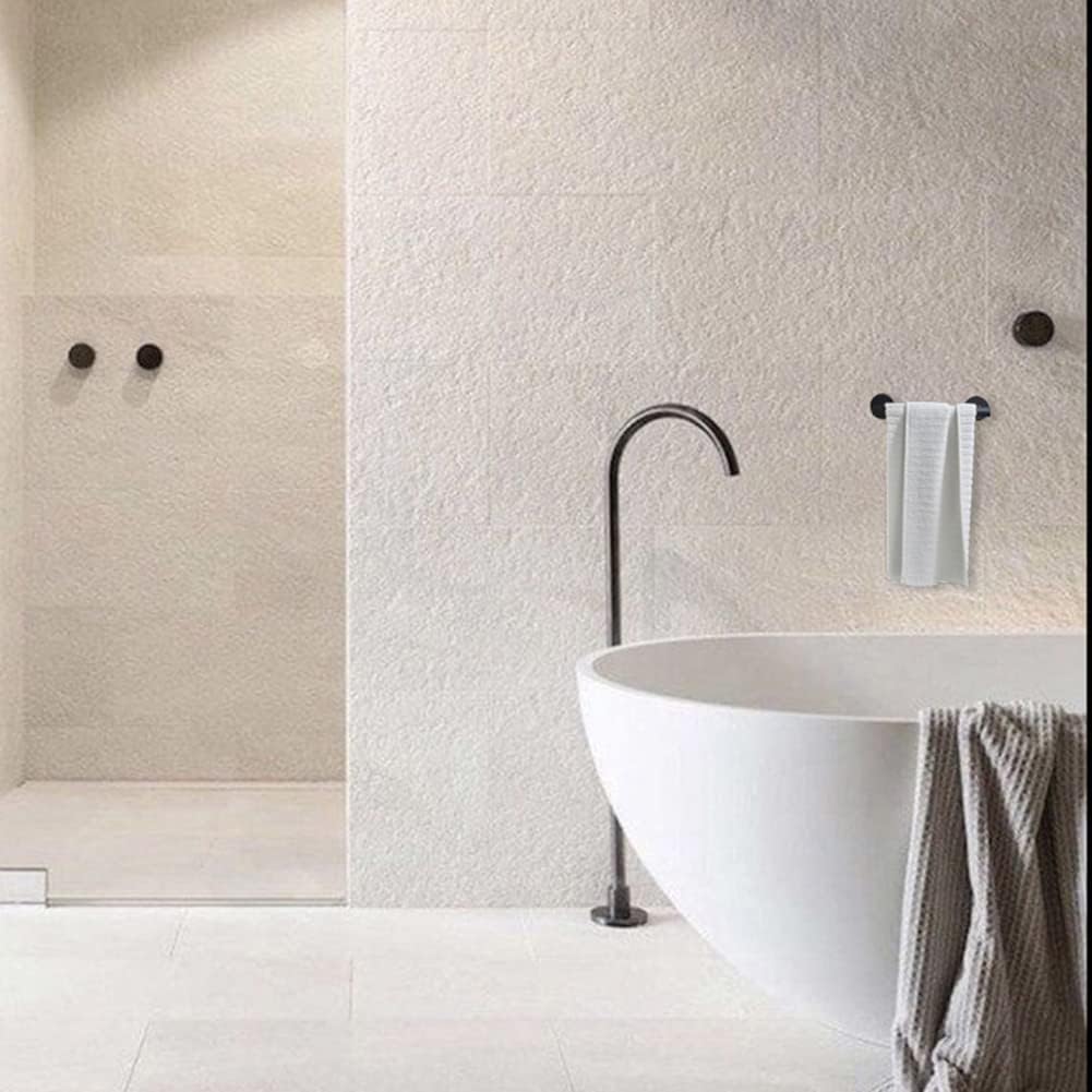 Hand Towel Holder for Bathroom Hardware Set, SUS304 Stainless Steel Towel Bar, 9-Inch Matte Black Bathroom Accessories Towel Rack, Wall Mounted.