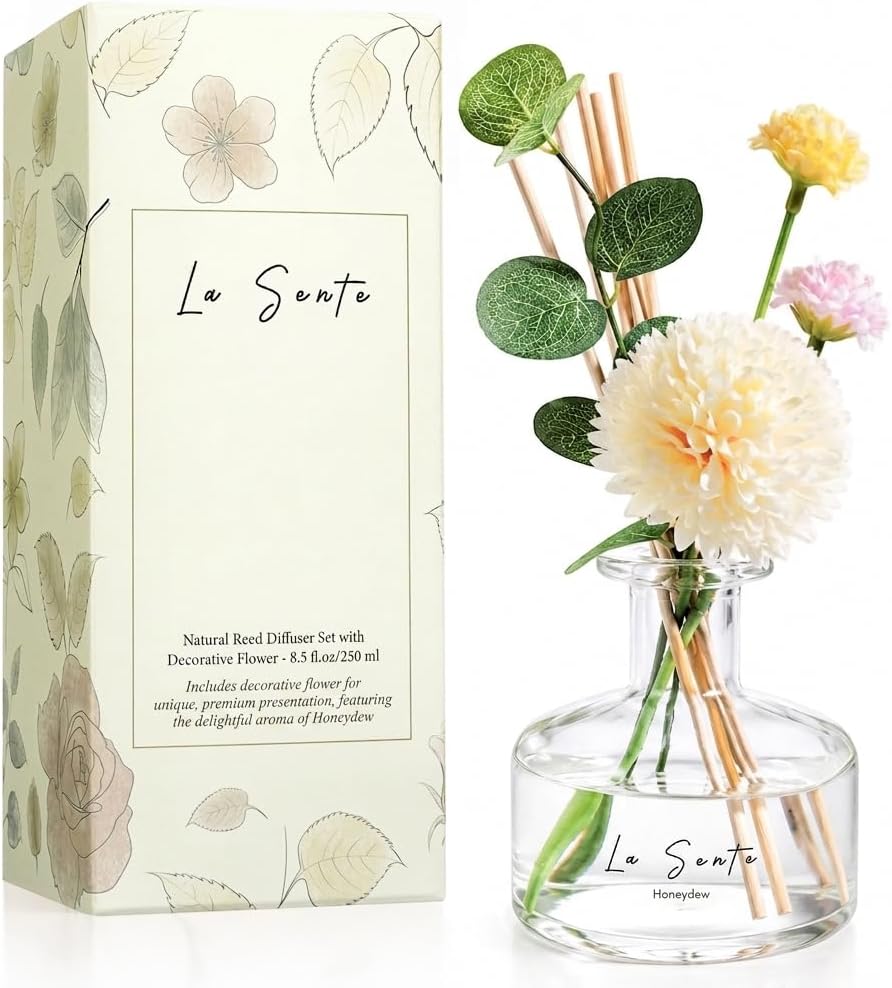 Reed Diffuser Set, Honeydew Scent, 8.5 fl oz/ 250ml, for Home
