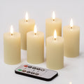 Votive Flameless LED Candles Battery Operated with Remote Timer, Ivory