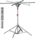 Clothes Drying Rack Outdoor Tower Rack Portable Foldable Collapsible Hanging Dry Rack, Grey