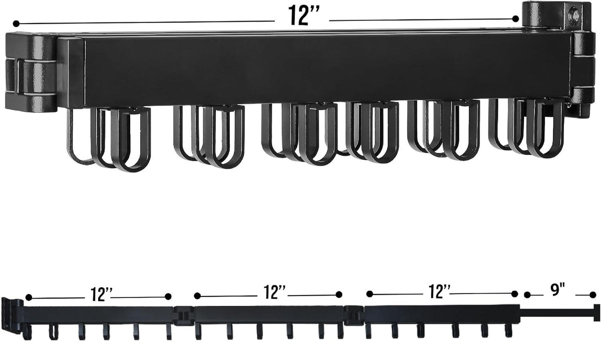 Foldable Wall Mounted Clothes Drying Rack – Heavy Duty Collapsible Laundry Rack with Hooks for Indoor/Outdoor Use, Perfect for Small Apartments and Space Saving Drying Needs