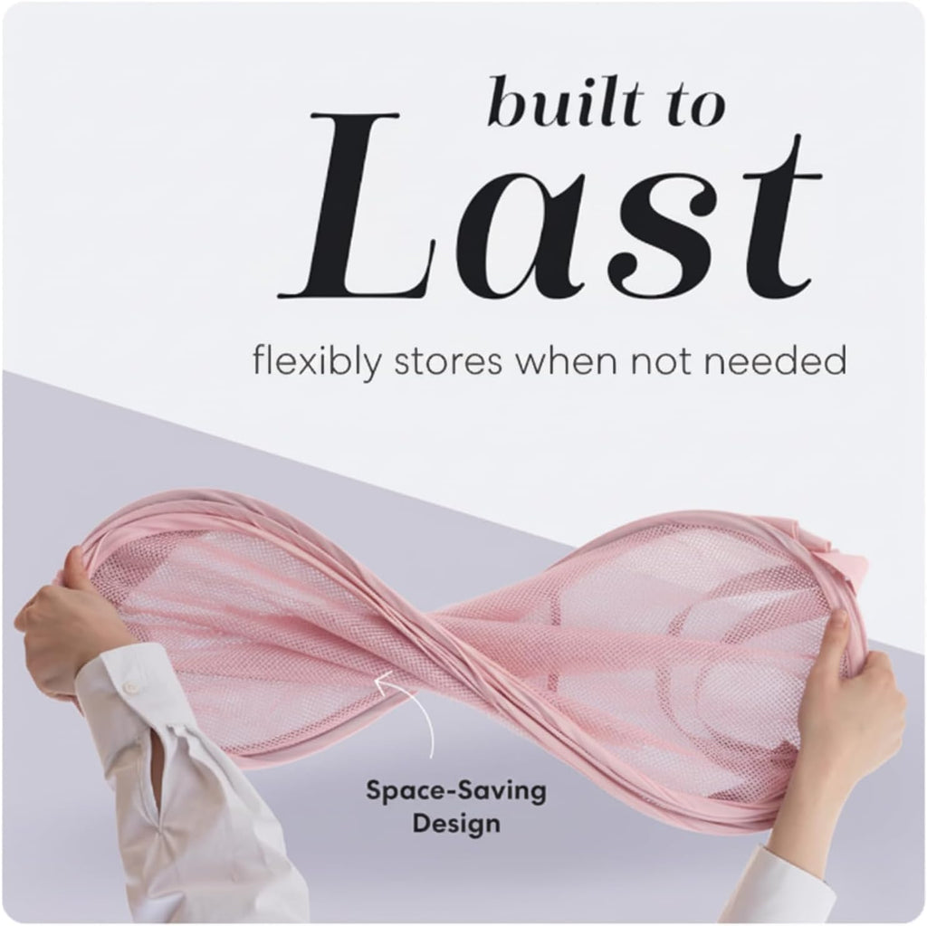 Handy Laundry Mesh Pop Up Hamper Foldable Collapsible Basket
