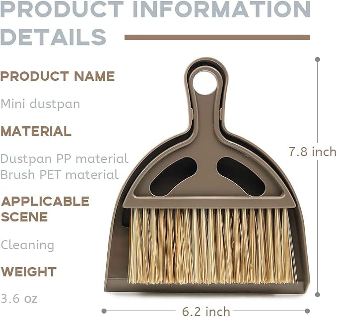 Mini Broom and Dustpan Set,Dustpan and Brush Set,Mini dust Pans with Brush Dust Pan and Brush Set for Table, Desk, Countertop, Key Board, Cat, Dog and Other Pets