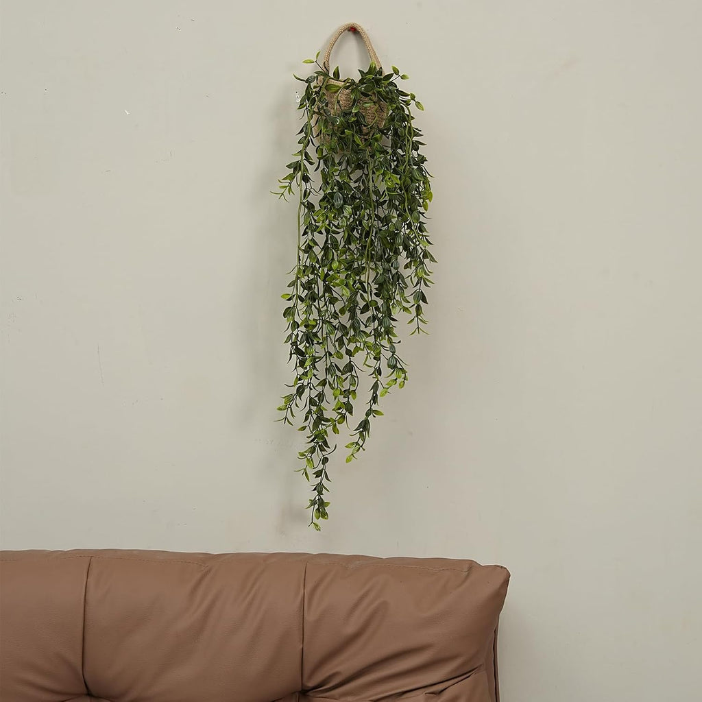 Fake Hanging Plants Potted Artificial Mandala 2PCS