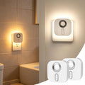 Plug-in LED Backit Night Light with Motion Sensor & Dusk to Dawn Sensor, Dimmable Warm White Nightight wth 5-Level dimming Adjustable Brightness for Bathroom, Bedroom, Hallway, Stairs (2 Pack)