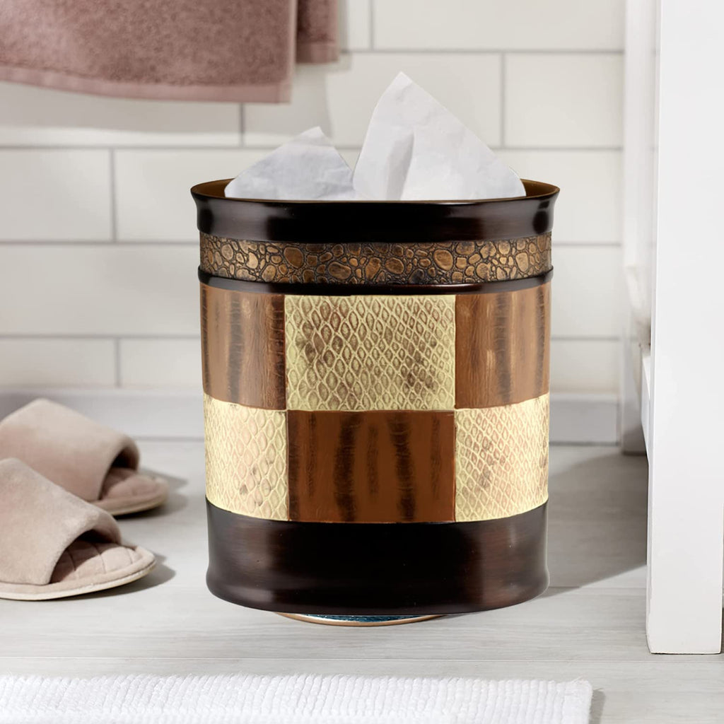 Zahari Home Decorative Trash Can for Bathroom, Office & Bedroom - 2.1 Gallons Stylish & Small Trash Can for Dorms, Desktop & Restroom - Chic Waste Basket for Compact Spaces, Zambia