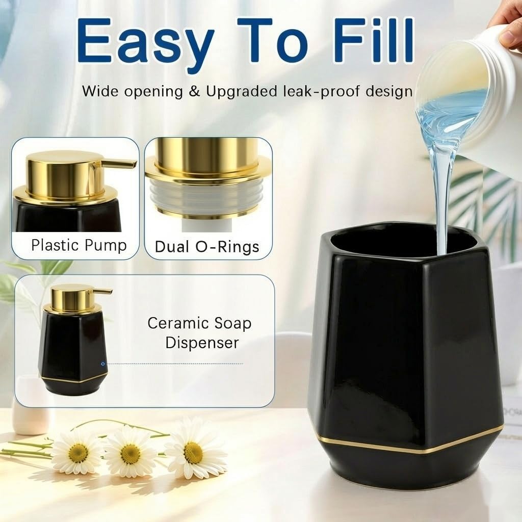 Natheeph Foaming Soap Dispenser 12oz Foam Hand Soap Dispenser Bathroom