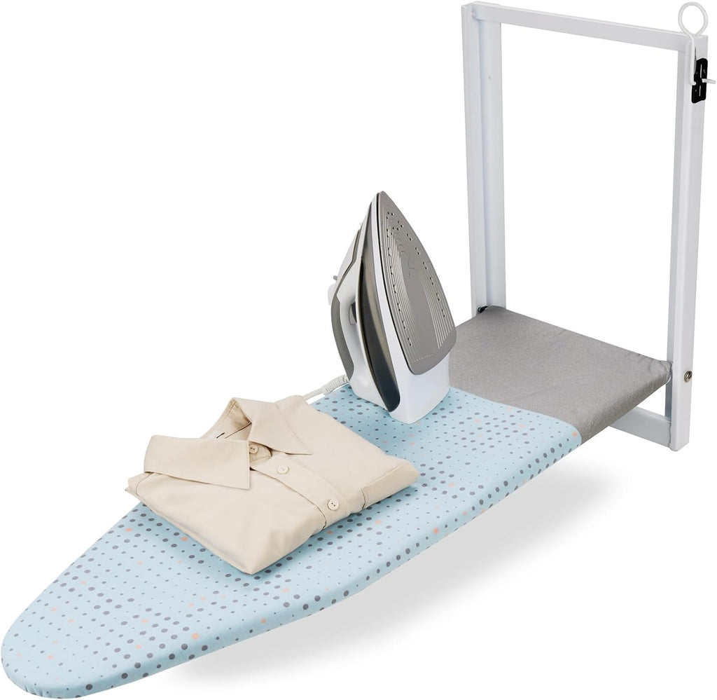 SheeChung Wall Mount Ironing Board 36"X12",Compact Wall Ironing Board,Blue