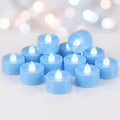 Homemory 50-Pack Light Blue Flameless Battery Tealight Candles, 200+ Hours
