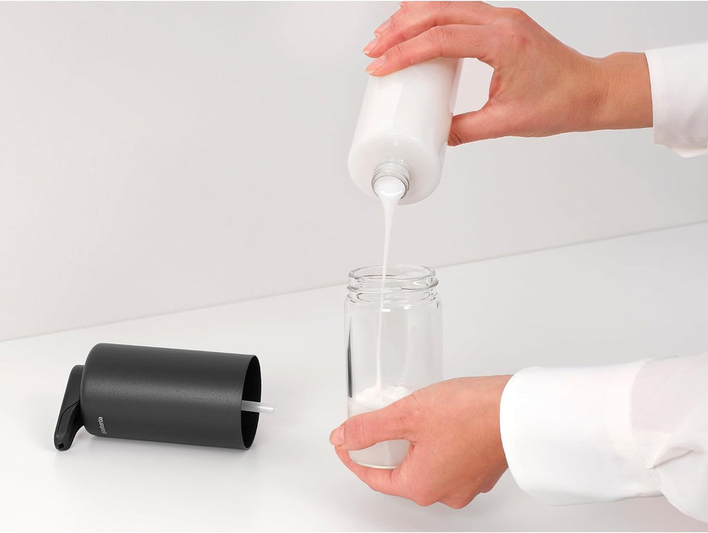 Brabantia SinkStyle Soap Dispenser – Stylish Pump Dispenser for Hand Soap and Dishwashing Liquid – Organizer, Corrosion-Resistant, Mineral Infinite Gray, 6.8oz