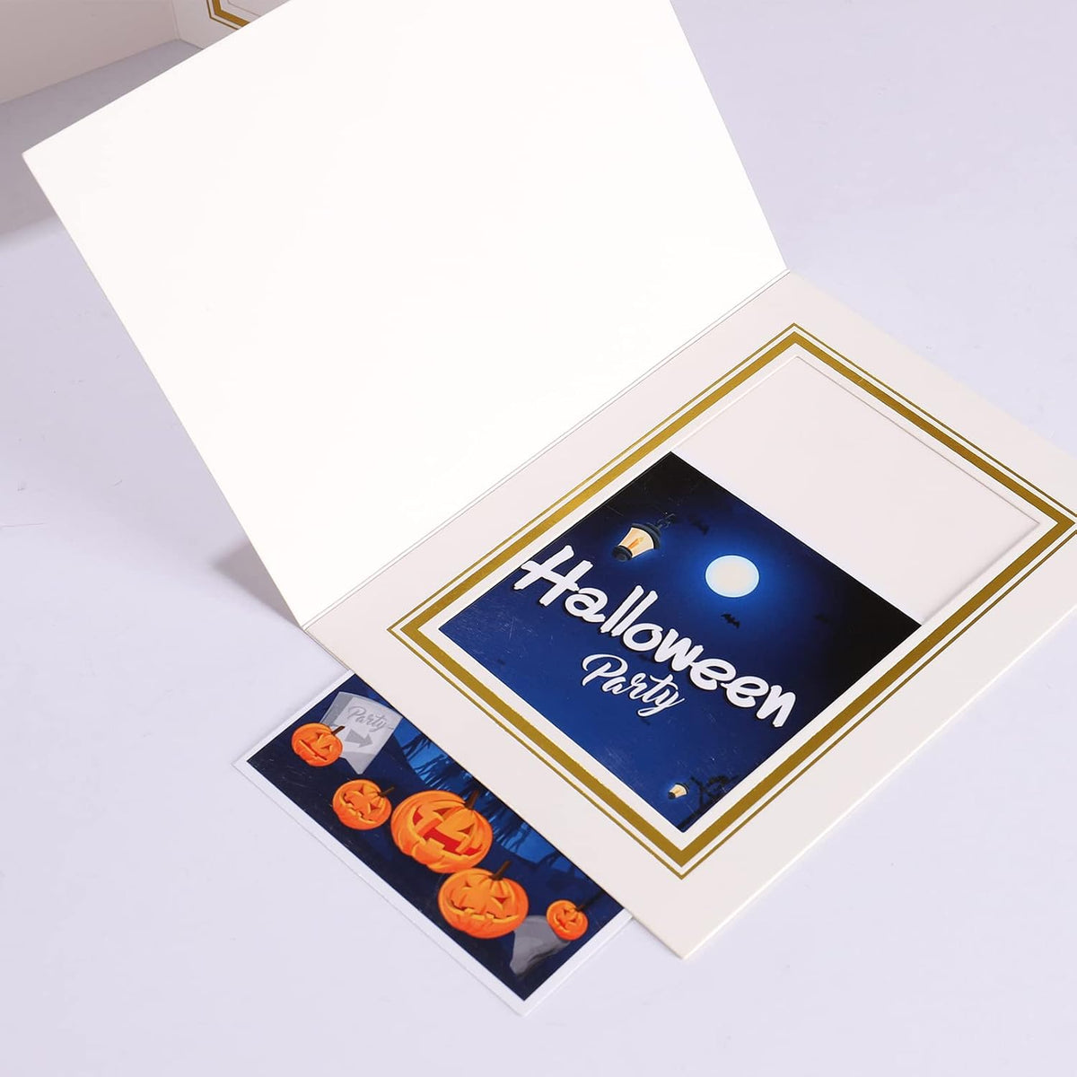 4x6 Photo Folder, White Cardboard Picture Frame, Vertical Paper Photo Frame Cards Pack of 12.