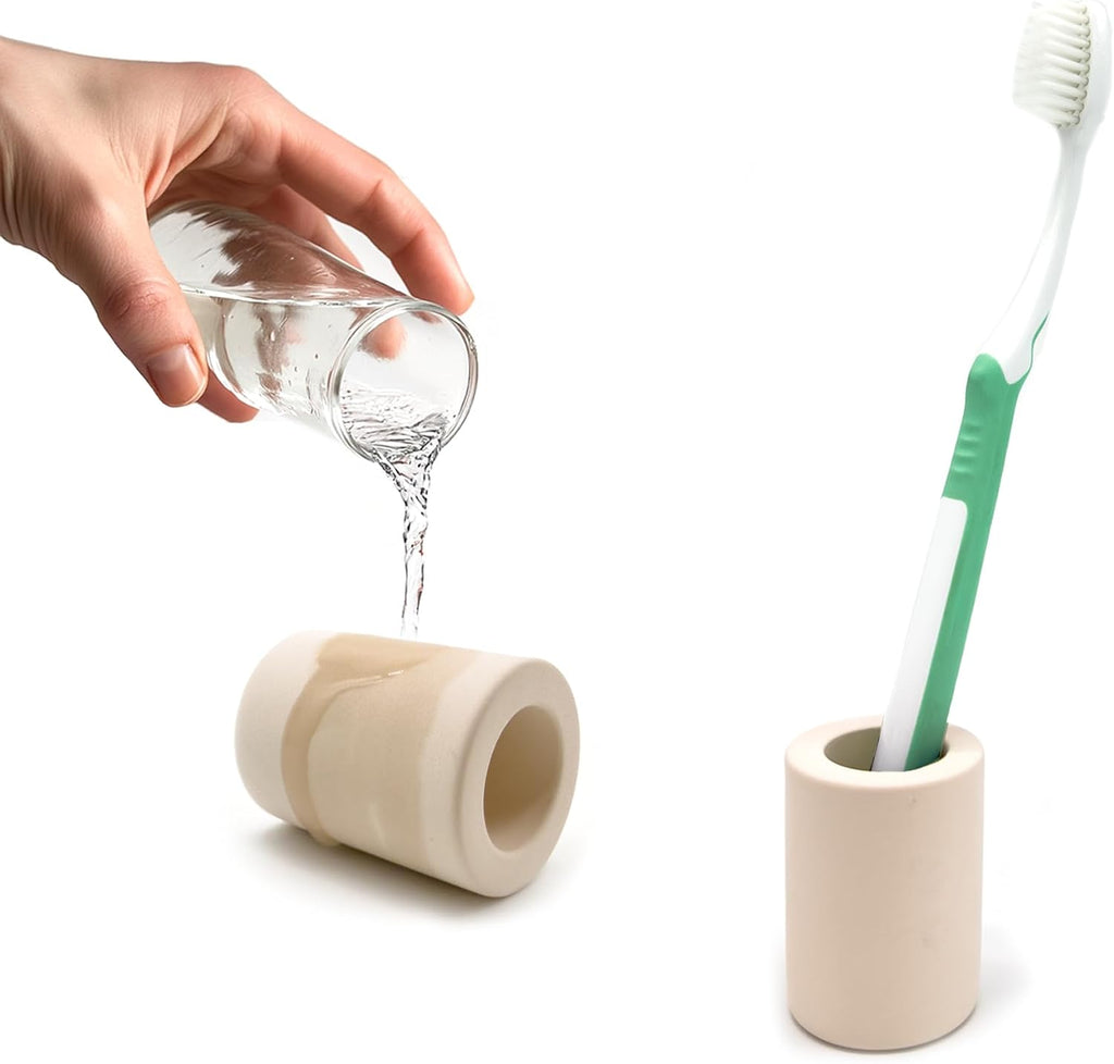 Diatomite Toothbrush Holder, Quick Dry Bathroom Stand
