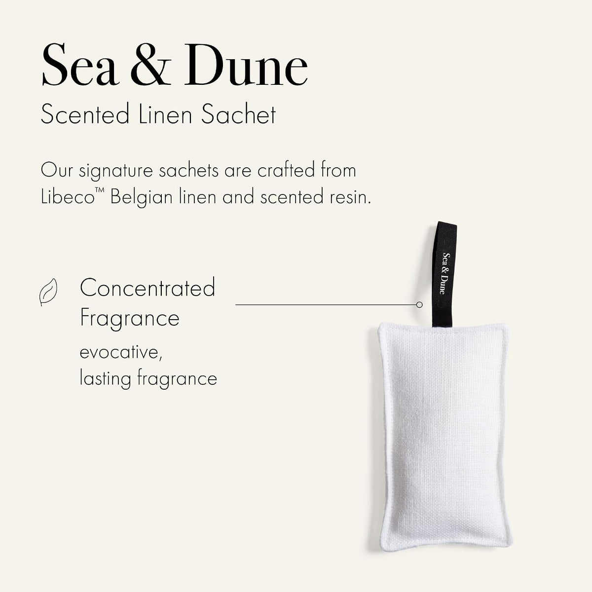 LAFCO New York Scented Linen Sachet, Sea & Dune - Up to 4-Month Fragrance Life - Made in the USA