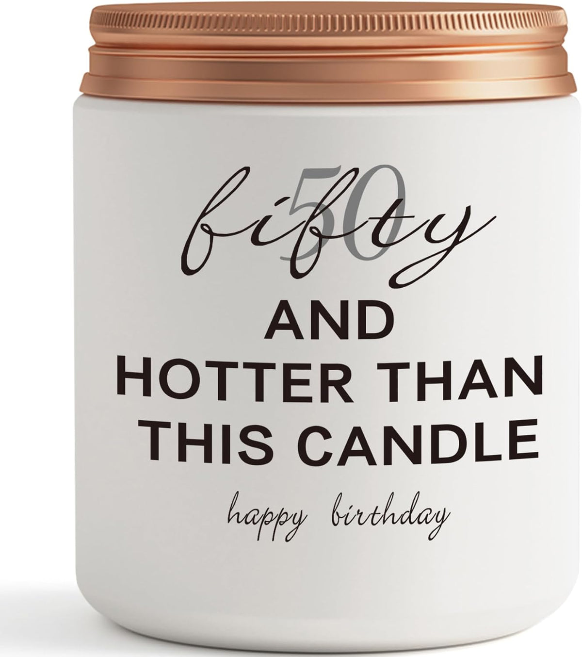 50th Birthday Gifts for Women, Men - Funny 50 Year Old Happy Birthday Candle Gift