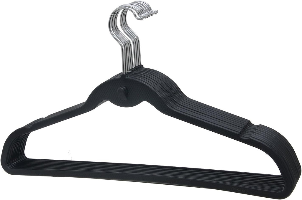 Prettyia Black Hangers，Cascading Hangers，Space Saving Hangers