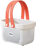 Portable Shower Caddy Basket with Handle Plastic Storage Basket Small White