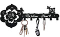 Deveosa Cute Small Metal Black Modern Entryway Hanging Key Hanger Rack Ring Keychain Holder On Wall Art Mount for Home Decor House Decorative Hooks