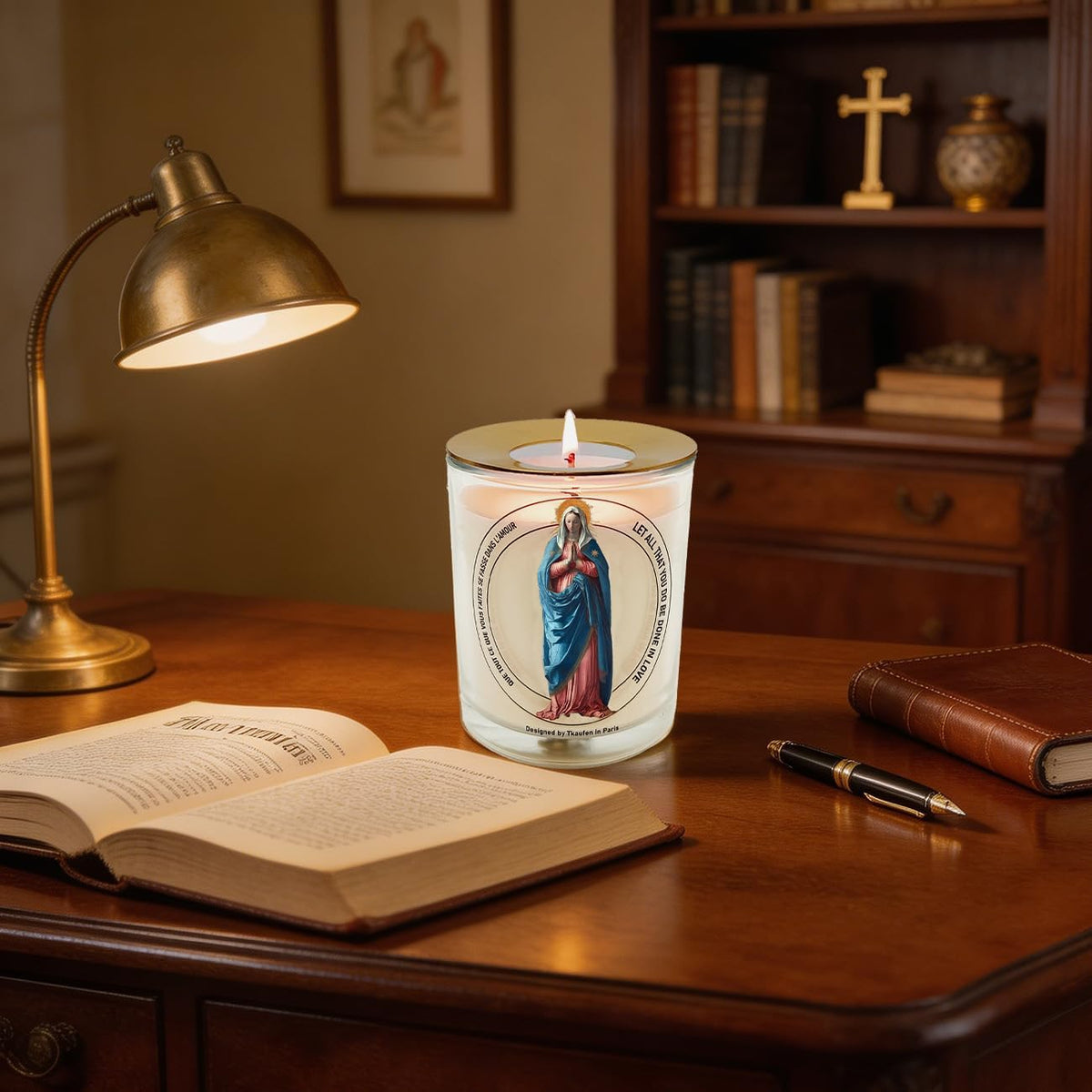 Our Blessing Mother Virgin Mary Rose Fragrance Candle 50H