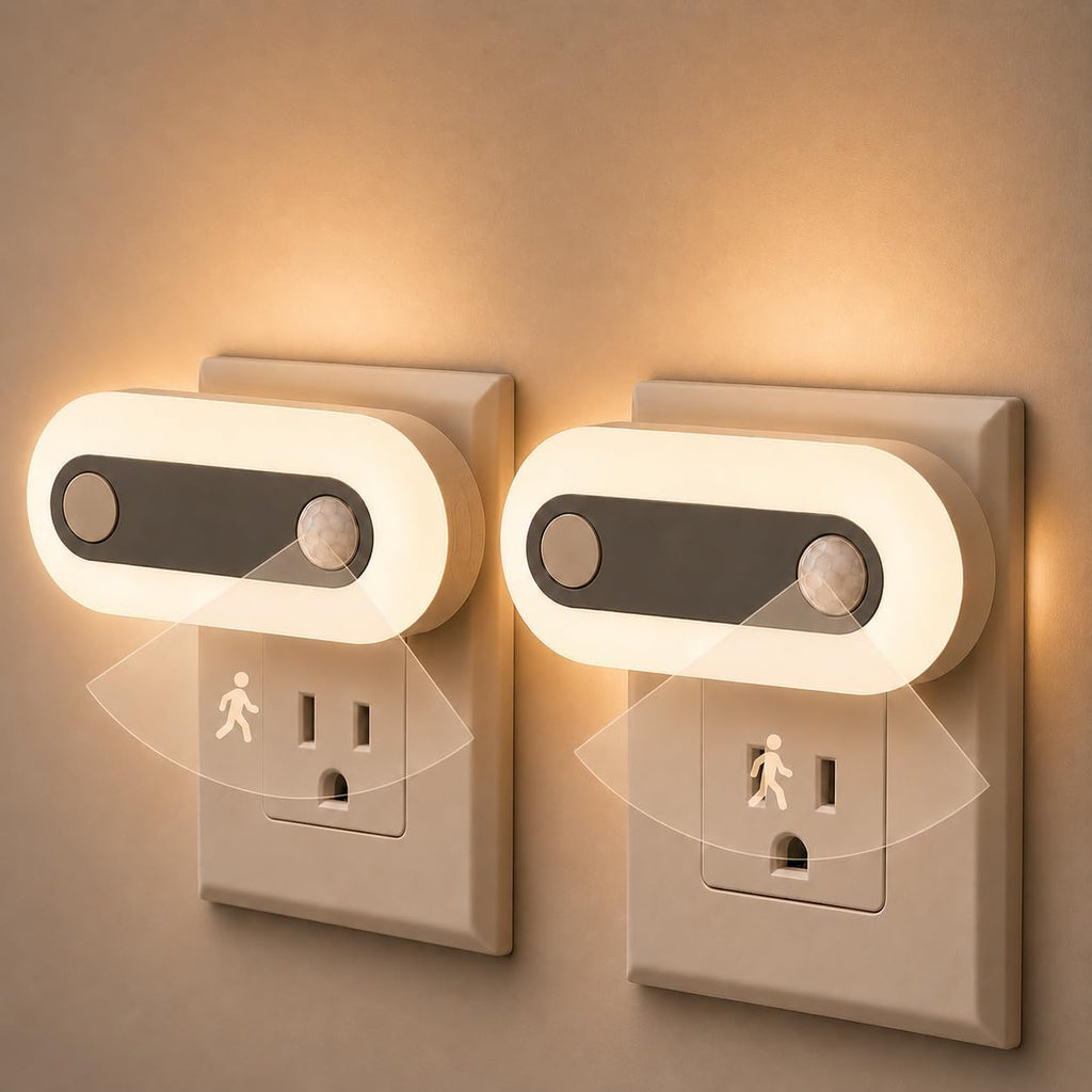 Plug In Night Light with Motion Sensor and Dusk to Dawn